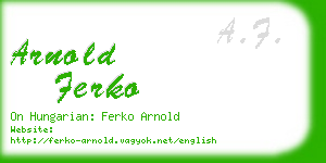 arnold ferko business card